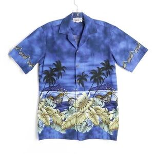 Pacific Legend Hawaiian shirt men’s top motorcycle biker print chopper bike S